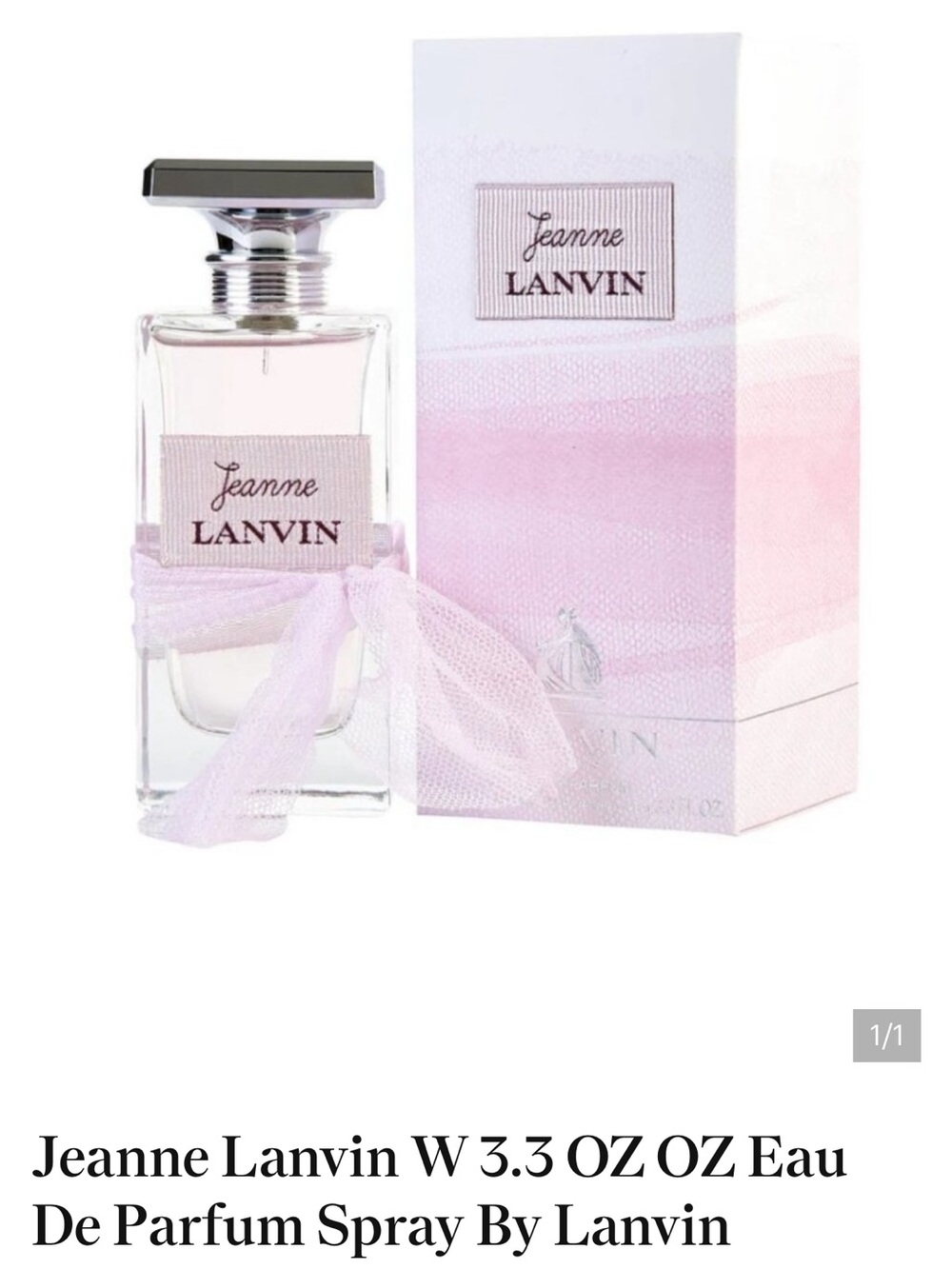 Lanvin Jeanne Lanvin Eau De Parfum Spray for Women 3.3 oz NEW